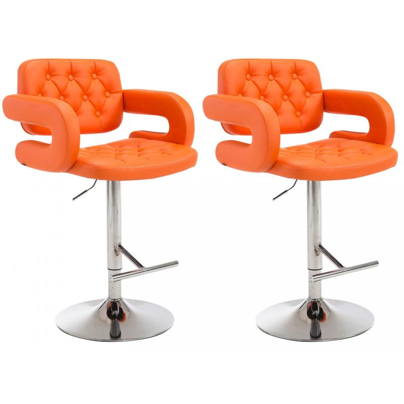 2er Set Barhocker HLO-CP15 ~ orange