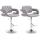 2er Set Barhocker HLO-CP15 Stoff ~ grau