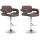 2er Set Barhocker HLO-CP15 Stoff ~ braun