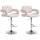 2er Set Barhocker HLO-CP15 Stoff ~ beige