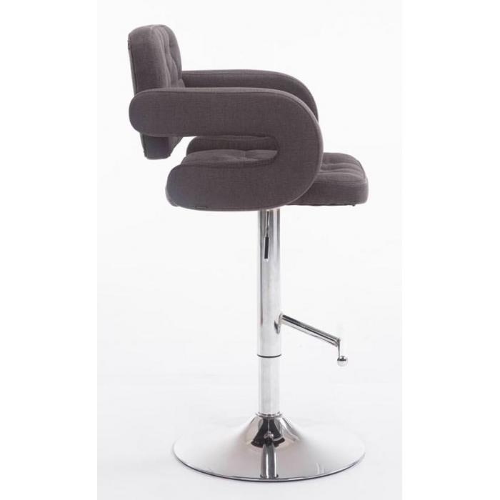 2er Set Barhocker HLO-CP15 Stoff ~ dunkelgrau