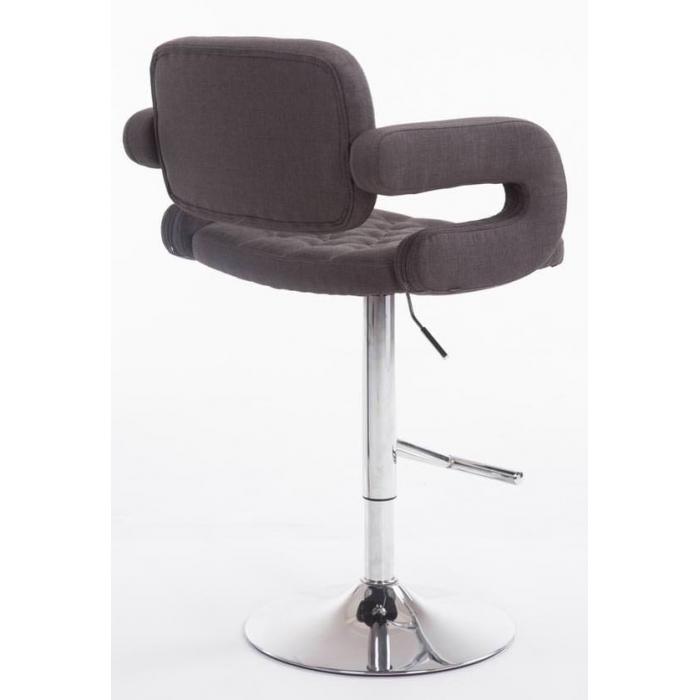 2er Set Barhocker HLO-CP15 Stoff ~ dunkelgrau