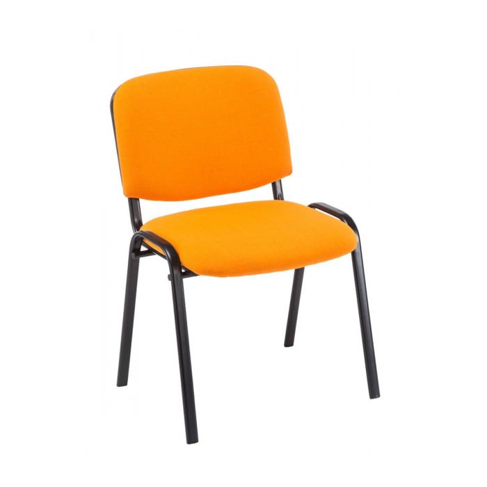 4er Set Besucherstuhl HLO-CP111 Stoff ~ orange