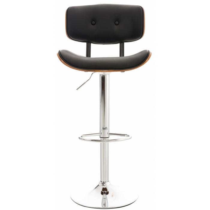 Barhocker HLO-CP232 Kunstleder ~ walnuss/schwarz