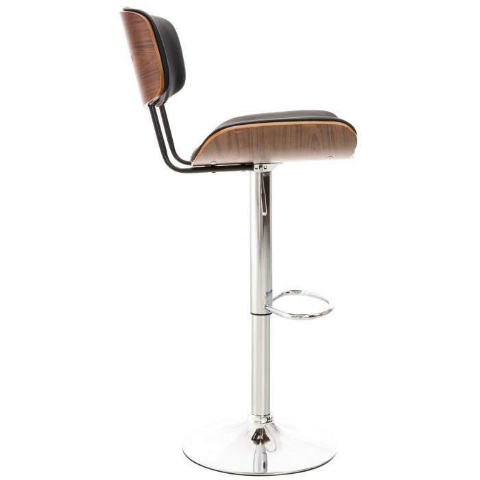 Barhocker HLO-CP232 Kunstleder ~ walnuss/schwarz