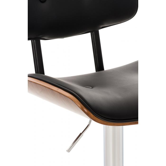 Barhocker HLO-CP232 Kunstleder ~ walnuss/schwarz