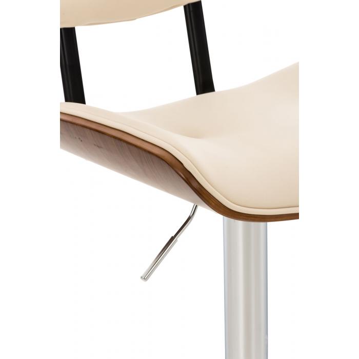 Barhocker HLO-CP232 Kunstleder ~ walnuss/creme