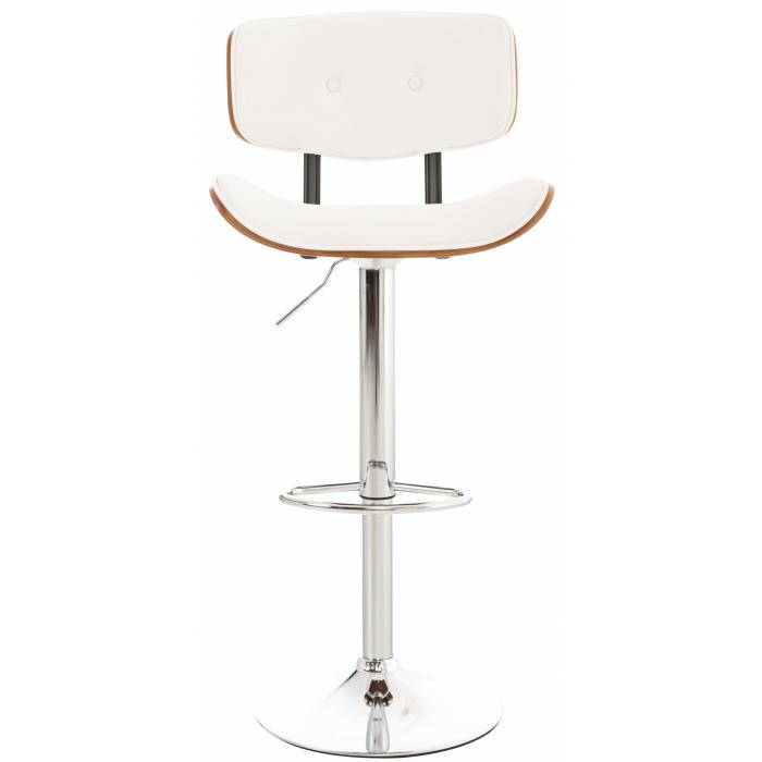 Barhocker HLO-CP232 Kunstleder ~ walnuss/wei