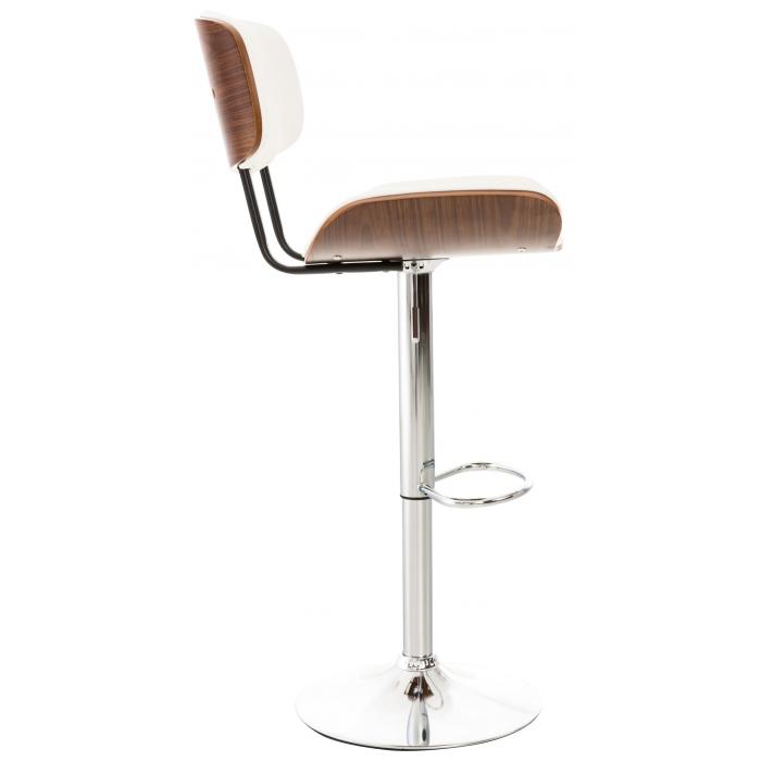 Barhocker HLO-CP232 Kunstleder ~ walnuss/wei