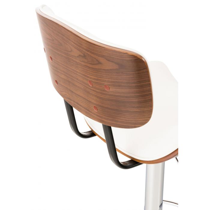 Barhocker HLO-CP232 Kunstleder ~ walnuss/wei