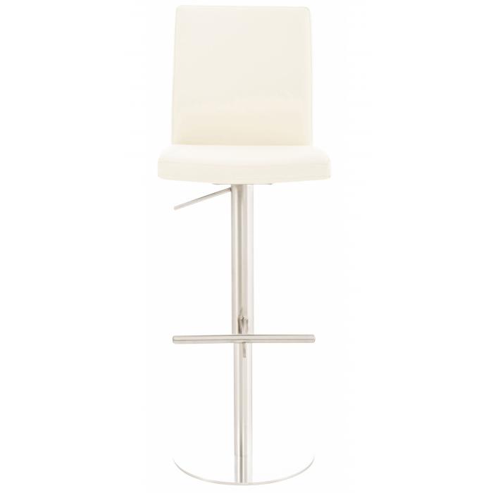 Barhocker HLO-CP10 Kunstleder edelstahl ~ creme