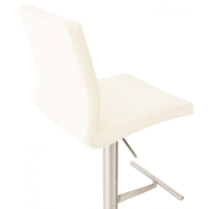 Barhocker HLO-CP10 Kunstleder edelstahl ~ creme