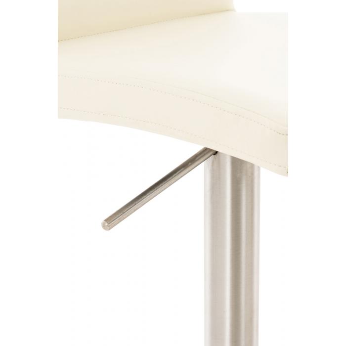 Barhocker HLO-CP10 Kunstleder edelstahl ~ creme