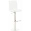 Barhocker HLO-CP10 Kunstleder edelstahl ~ wei