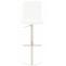 Barhocker HLO-CP10 Kunstleder edelstahl ~ wei
