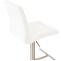 Barhocker HLO-CP10 Kunstleder edelstahl ~ wei