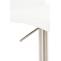 Barhocker HLO-CP10 Kunstleder edelstahl ~ wei