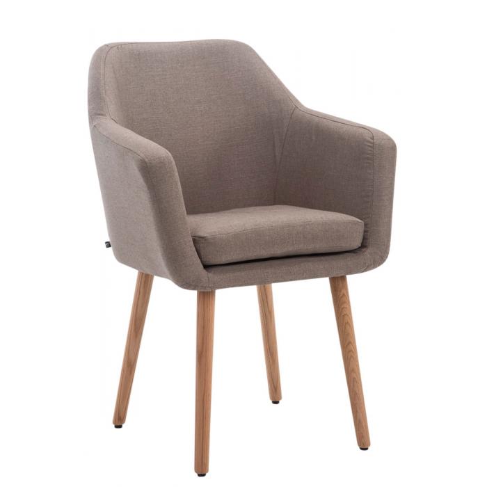 Besucherstuhl HLO-CP19 Stoff natura ~ taupe