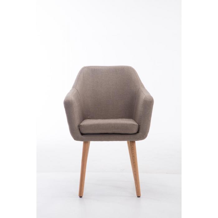 Besucherstuhl HLO-CP19 Stoff natura ~ taupe