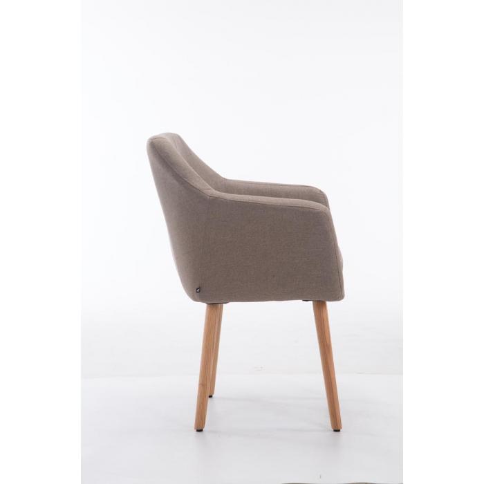 Besucherstuhl HLO-CP19 Stoff natura ~ taupe