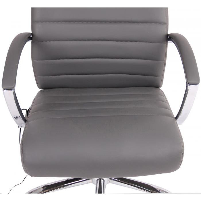 Brostuhl HLO-CP83 Kunstleder mit Massagefunktion ~ grau