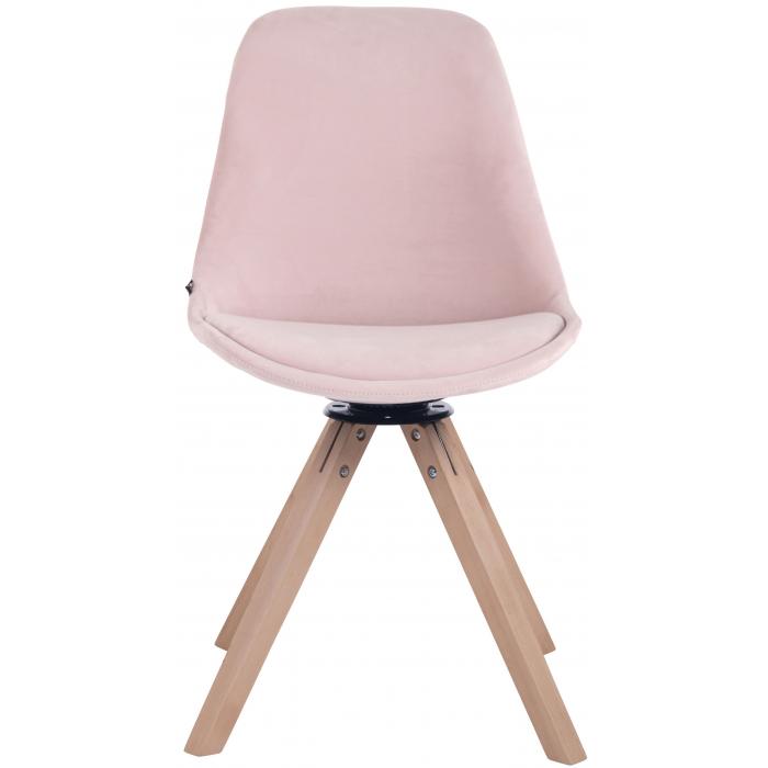 Esszimmerstuhl HLO-CP85 Samt Square natura ~ pink