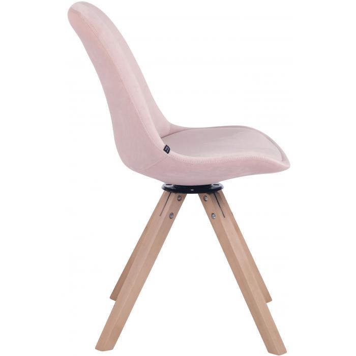 Esszimmerstuhl HLO-CP85 Samt Square natura ~ pink