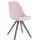 Besucherstuhl HLO-CP8 Samt Square grau ~ pink