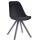 Besucherstuhl HLO-CP8 Samt Square grau ~ schwarz