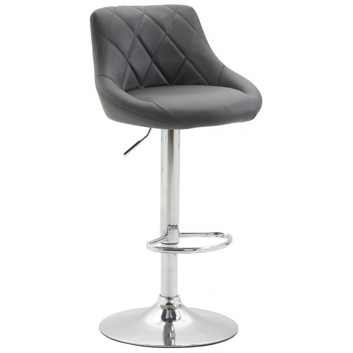 Barhocker HLO-CP30 Kunstleder ~ grau