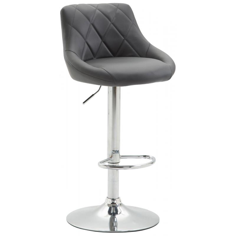 Barhocker HLO-CP30 Kunstleder ~ grau