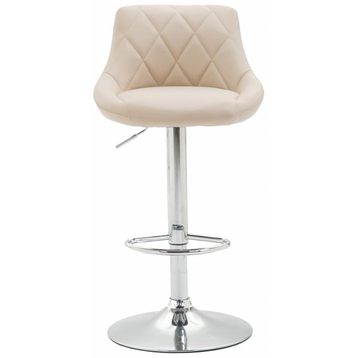 2er Set Barhocker HLO-CP30 Kunstleder ~ creme