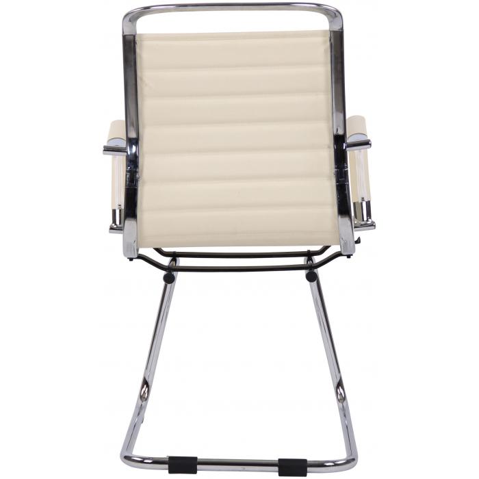 Besucherstuhl HLO-CP12 Kunstleder ~ creme