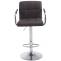 Barhocker HLO-CP35 V2 Stoff chrom ~ dunkelgrau