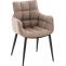 Stuhl HLO-CP92 Stoff schwarz ~ terrabraun