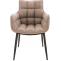 Stuhl HLO-CP92 Stoff schwarz ~ terrabraun
