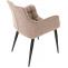 Stuhl HLO-CP92 Stoff schwarz ~ terrabraun
