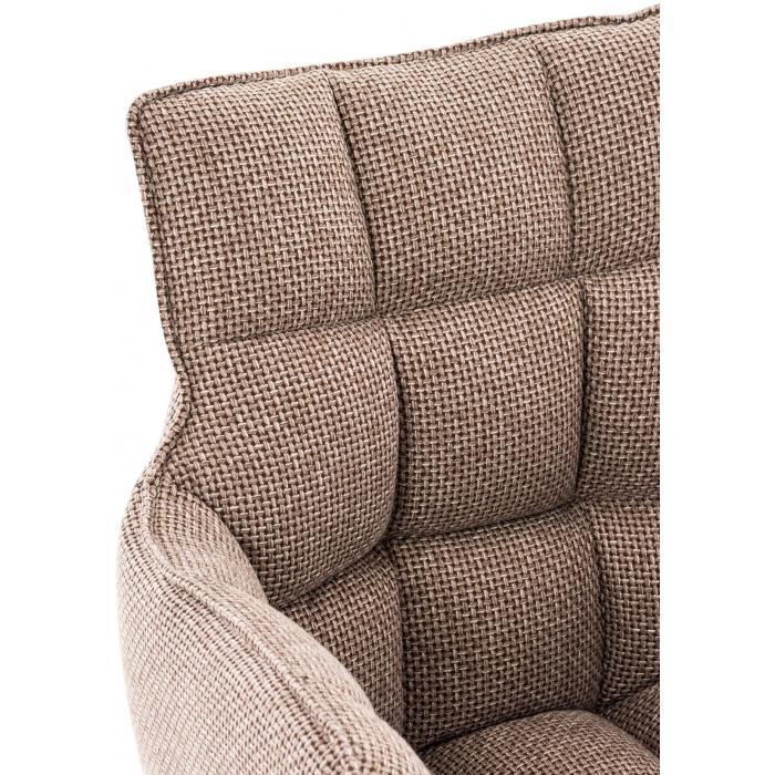 Stuhl HLO-CP92 Stoff schwarz ~ terrabraun