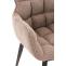 Stuhl HLO-CP92 Stoff schwarz ~ terrabraun