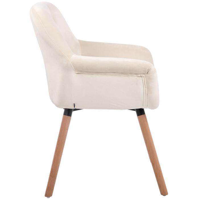 Esszimmerstuhl HLO-CP60 Samt natura ~ creme