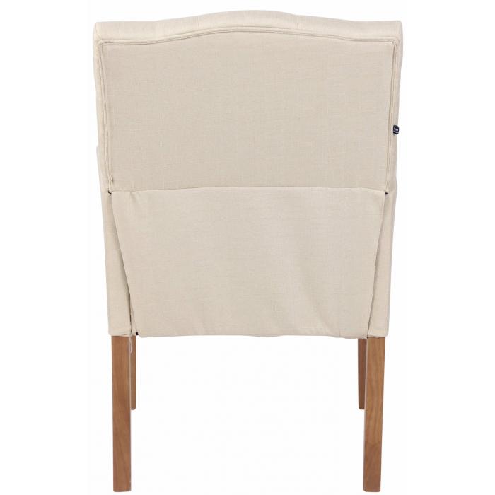 Stuhl HLO-CP81 Antik-hell Stoff ~ creme