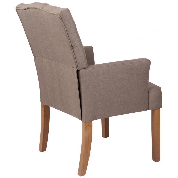 Stuhl HLO-CP81 Antik-hell Stoff ~ taupe