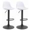 2er Set Barhocker HLO-CP24 Kunststoff schwarz ~ wei