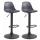 2er Set Barhocker HLO-CP24 Kunststoff schwarz ~ schwarz