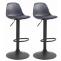 2er Set Barhocker HLO-CP24 Kunststoff schwarz ~ schwarz