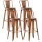4er Set Barhocker HLO-CP38 ~ kupfer