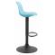 2er Set Barhocker HLO-CP24 Kunststoff schwarz ~ blau