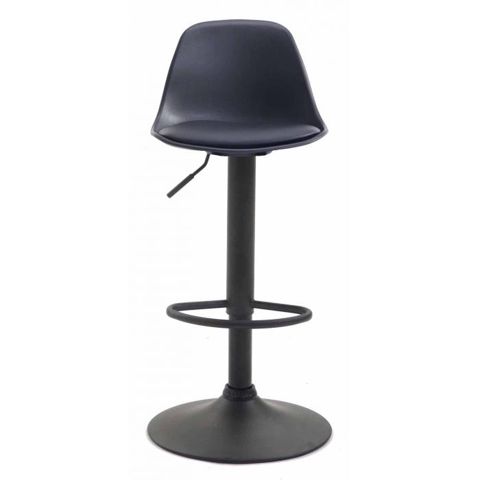 2er Set Barhocker HLO-CP24 Kunststoff schwarz ~ schwarz
