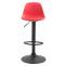 2er Set Barhocker HLO-CP24 Kunststoff schwarz ~ rot