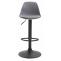 2er Set Barhocker HLO-CP24 Kunststoff schwarz ~ grau